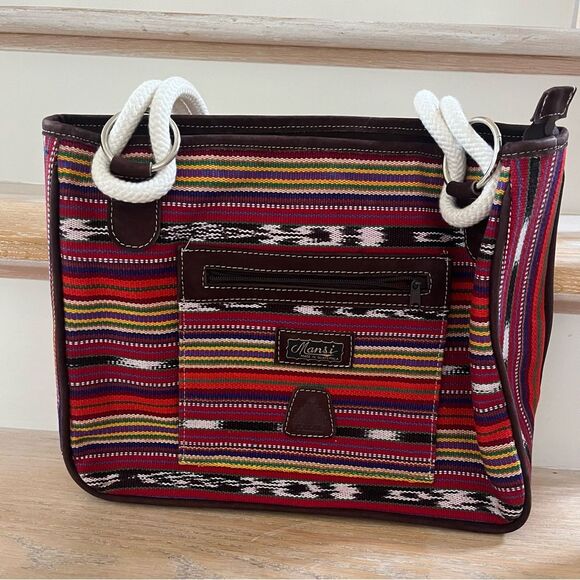 Mansi Authentic Handmade Guatemala Tikal Shoulder Bag NWOB - Picture 3 of 16